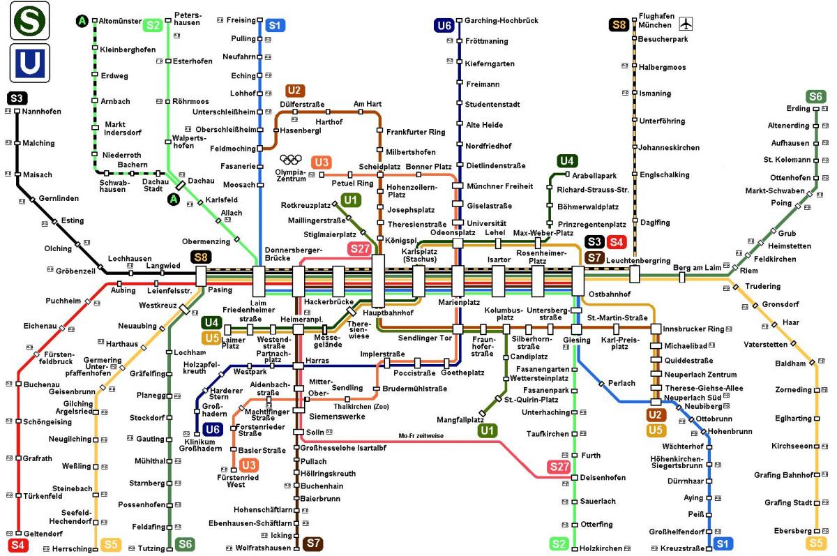 münchen s8 tåg karta