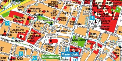 Street karta över münchens centrum