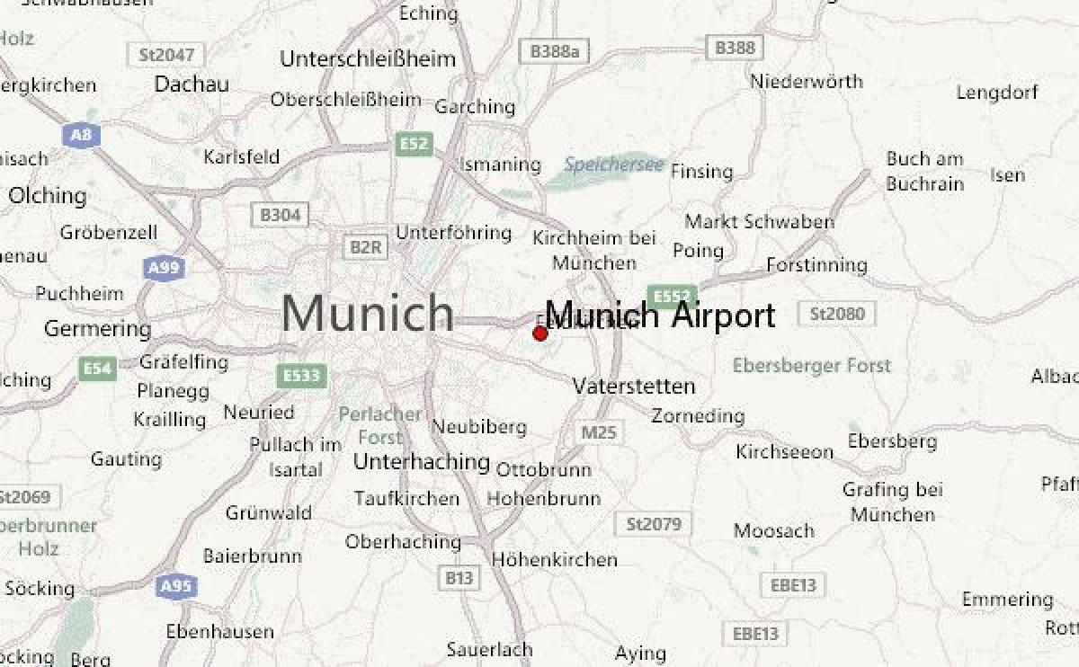 karta över münchen och det omgivande området