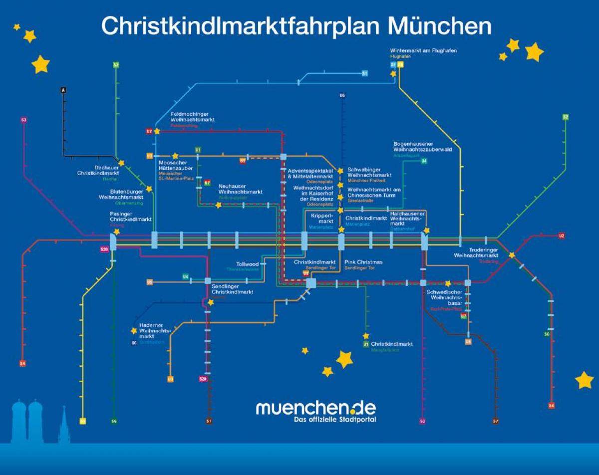 Karta över münchen julmarknader