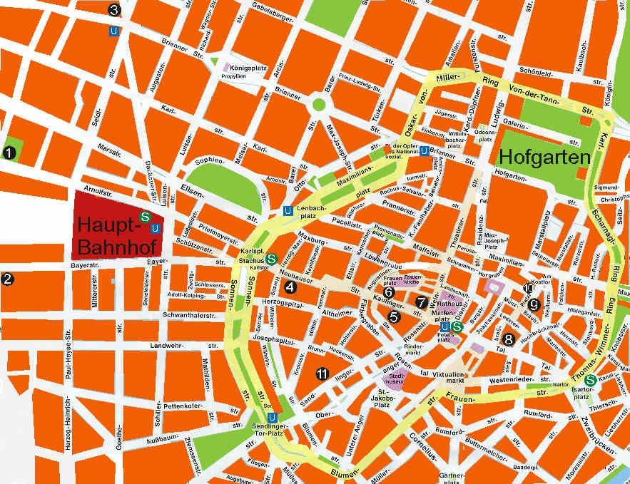 Karta över münchen ölhallar