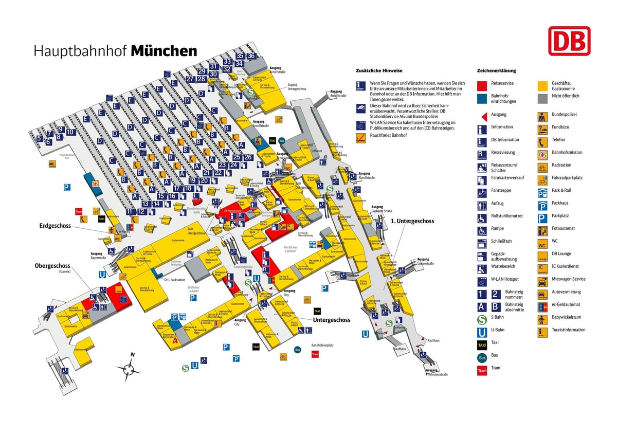 münchen hbf plattform karta