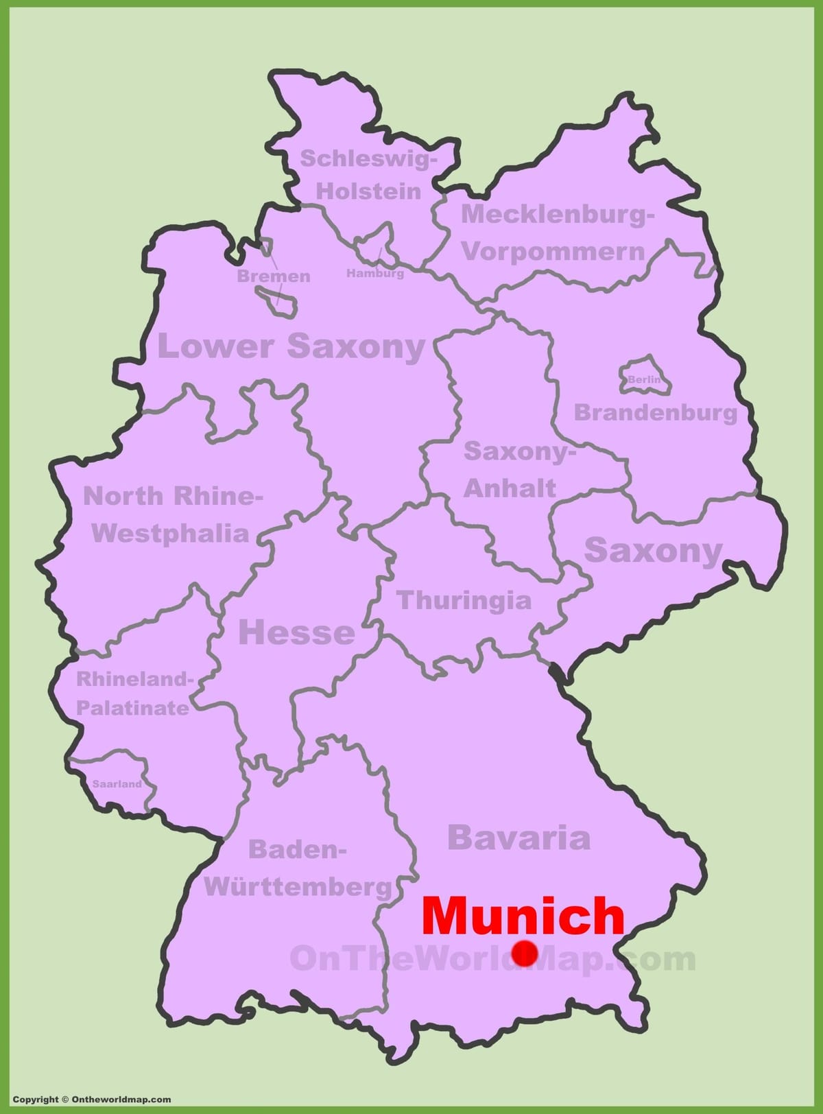 Karta över münchen