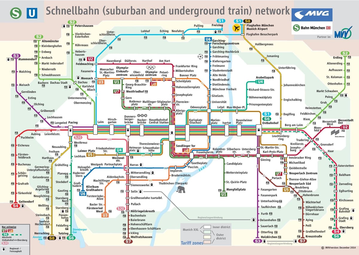 münchen s tåg karta