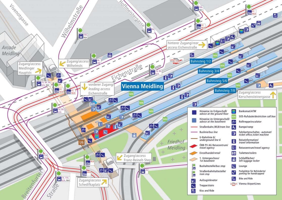 münchen järnvägsstation plattform karta