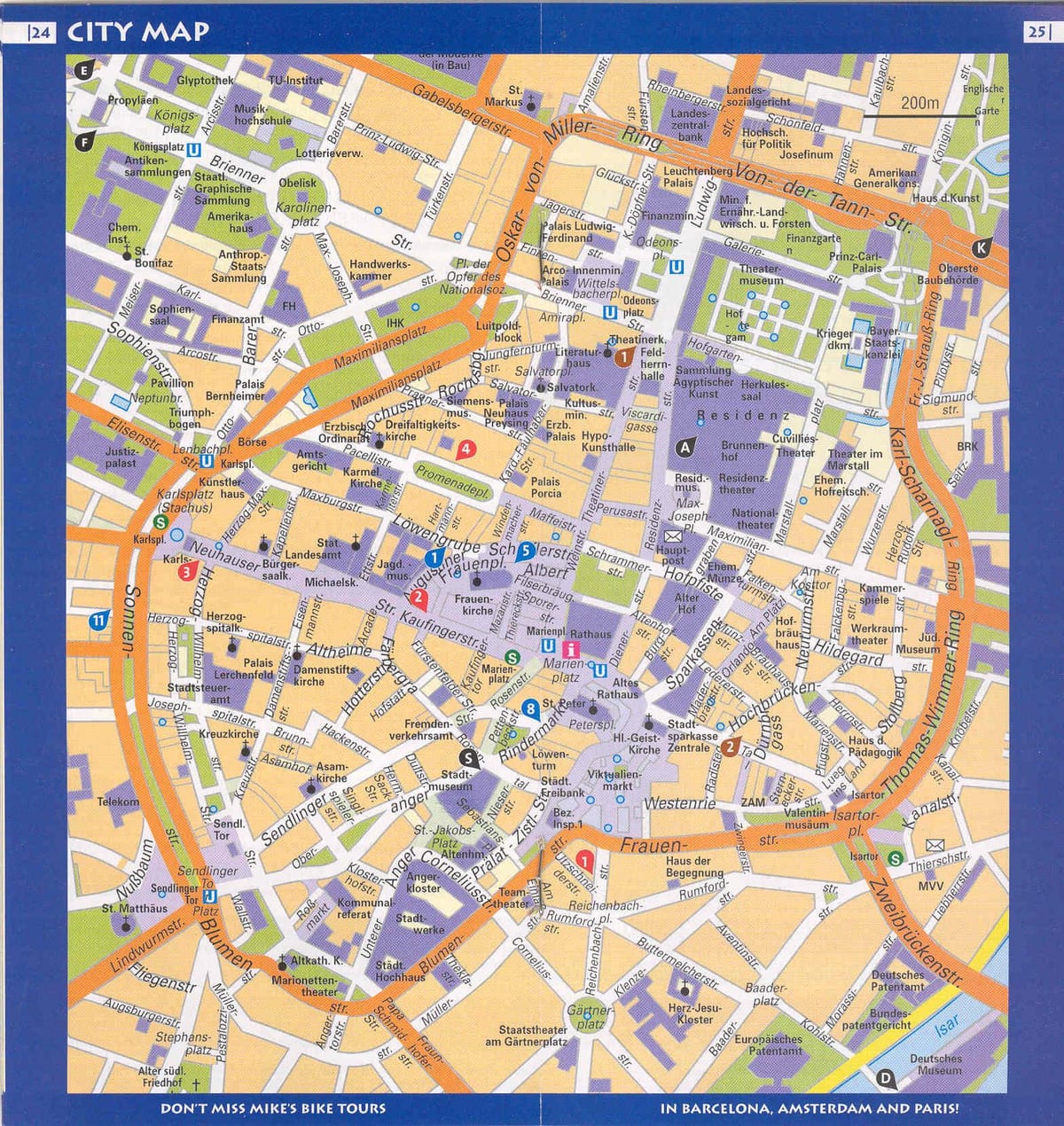 Karta över münchens centrum