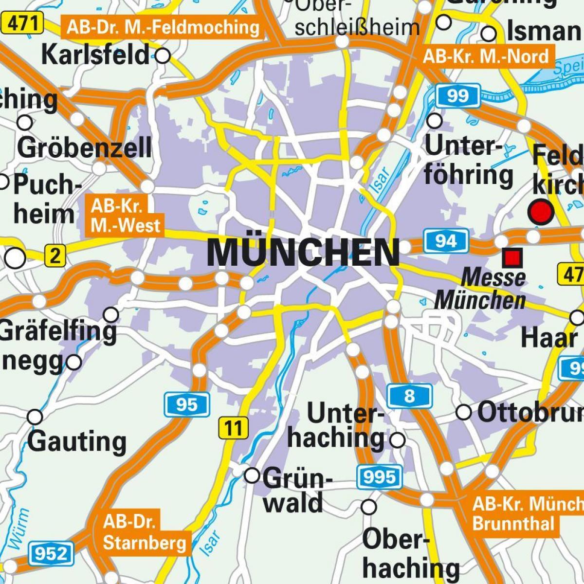 münchens centrum karta