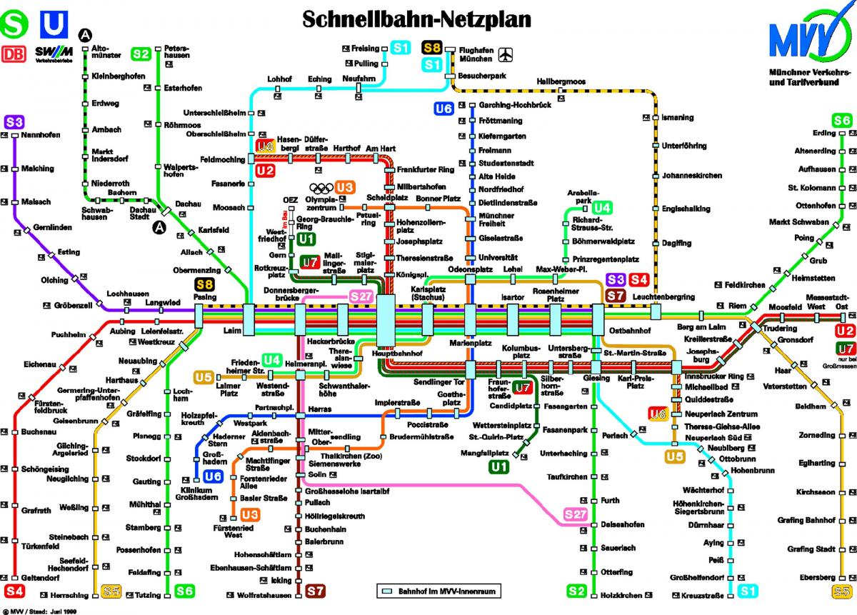 Karta över munchen metro