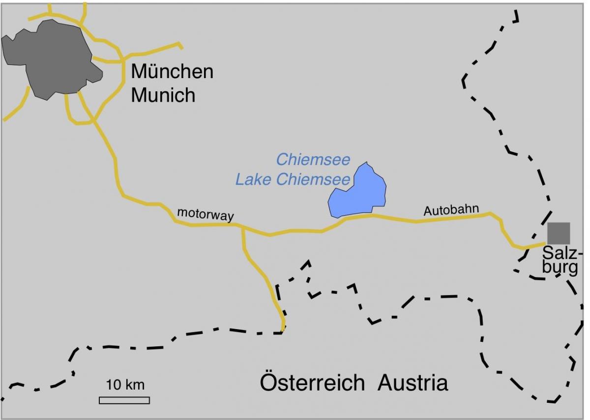 Karta ofmunich sjöar 
