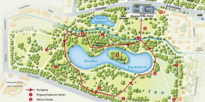 Karta över parken englischer garten