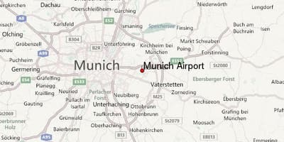 Karta över münchen och det omgivande området