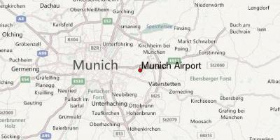 Karta över münchen och det omgivande området