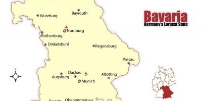 Karta över tyskland visar münchen
