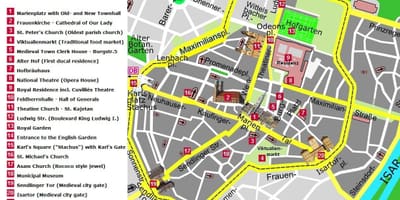 München karta sevärdheter