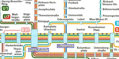 Karta över münchen hauptbahnhof