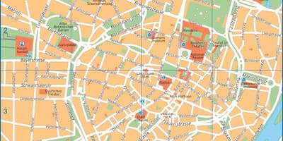 Street map i münchen, tyskland