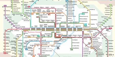 München s tåg karta