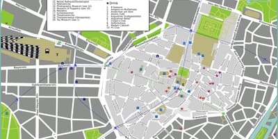 Turist karta över münchen sevärdheter