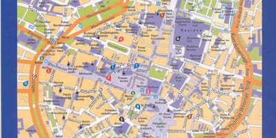 Karta över münchens centrum