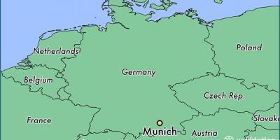 München tyskland på en karta