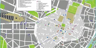 Turist karta över münchen sevärdheter