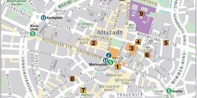 Karta över münchen gamla stan